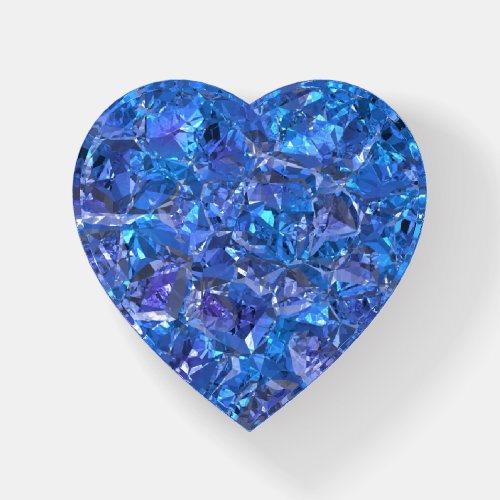 Crystal Blue and Purple Paperweight