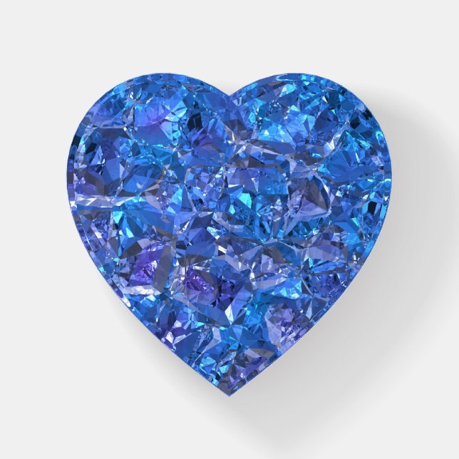 Crystal Blue and Purple Paperweight (Front)