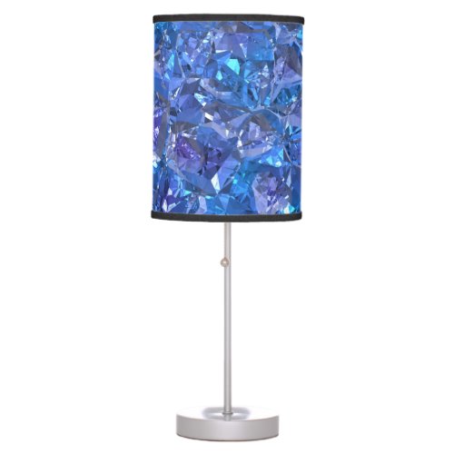 Crystal Blue and Purple Table Lamp