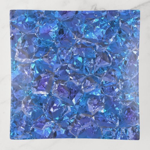 Crystal Blue and Purple Trinket Tray