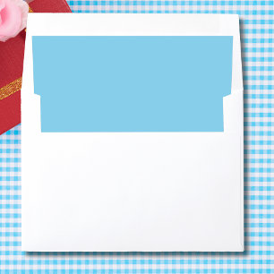 Crystal Blue modern airy solid color Envelope Liner