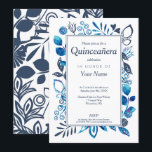 Crystal Blue Quinceañera Invitations<br><div class="desc">Crystal blue princess Quinceañera Invitations with blue-gray artwork. Hints of turquoise and aquamarine design is versatile for a winter birthday celebration. But can also be for spring or summer celebrations.</div>