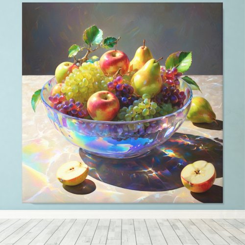  Crystal Bowl Still Life Fruit SC6 Canvas Print