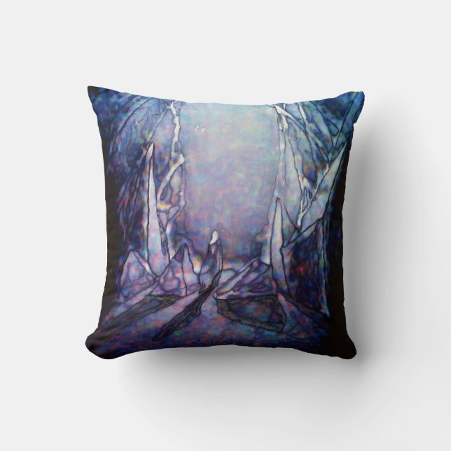 Crystal Cave by Alexandra Cook Throw Pillow (Front)