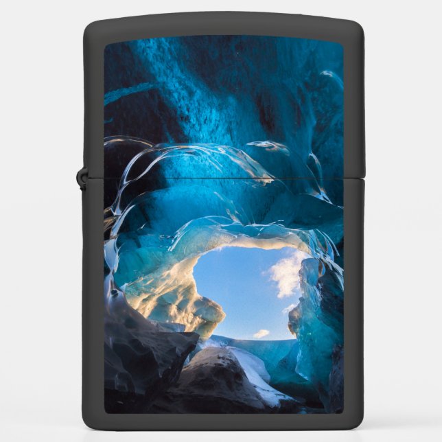 Crystal Cave, Vatnajokull Icefield, South Iceland Zippo Lighter (Front)