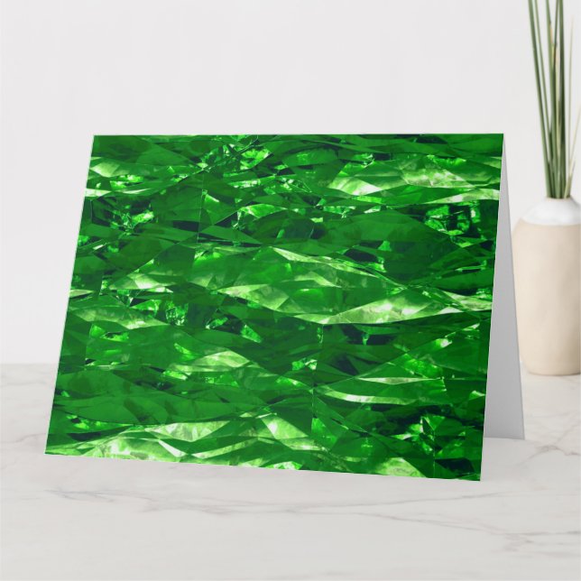 Crystal Cellophane Texture Background - Green Card (Front)
