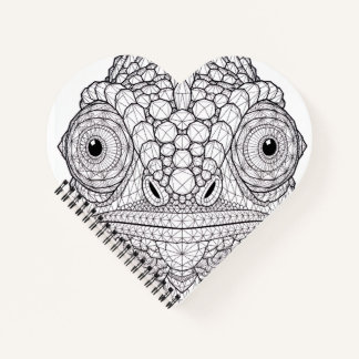 Crystal Chameleon Geometric Art | Crystal Animal | Notebook