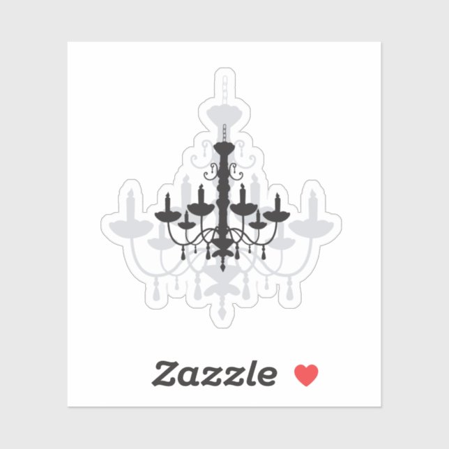 Crystal Chandelier Black Gothic and Shadow Sticker (Sheet)