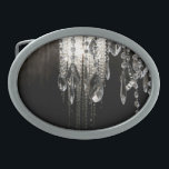 Crystal Chandelier Chic Glass Monogram Belt Buckle<br><div class="desc">Crystal Chandelier Chic Glass Glitz Glam Glamour Monogram Initial Belt Buckle Personalized</div>