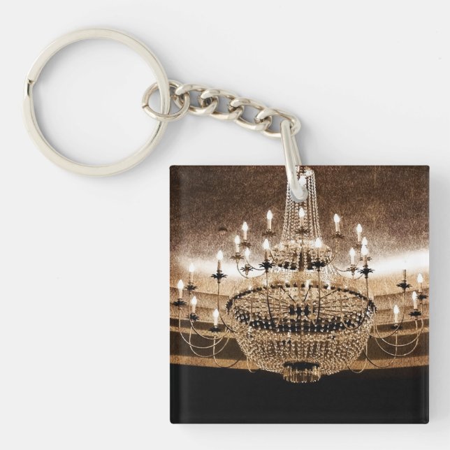 Crystal Chandelier Dazzle Glitz Glam Key Chain (Front)