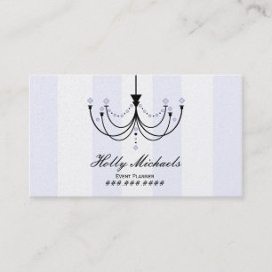 Crystal Chandelier Event Planner Business Card
