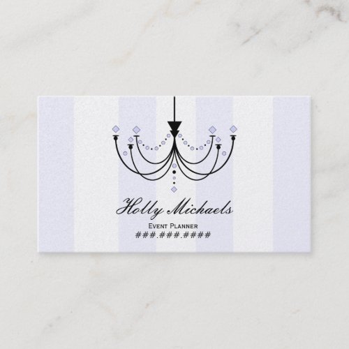 Crystal Chandelier Event Planner Business Card