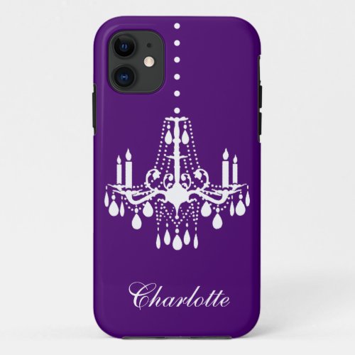Crystal Chandelier iPhone 5 Case_Mate purple iPhone 11 Case