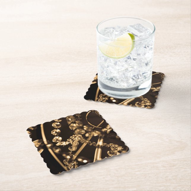 Crystal Chandelier Paper Coaster (Insitu)
