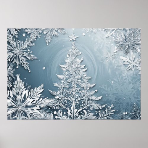 Crystal Christmas Tree Digital Christmas Wall Art