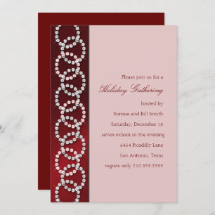 Crystal Circles Holiday Party Invitation