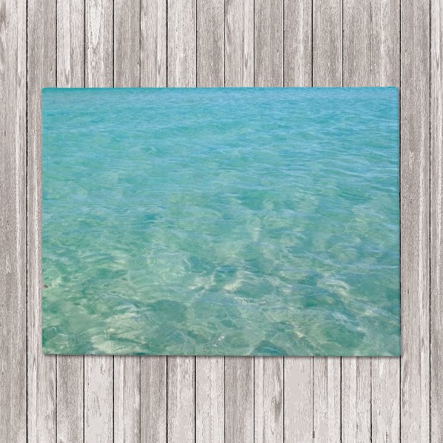 Crystal Clear Blue Beach Water Doormat (Creator Uploaded)