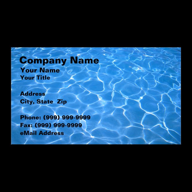 Crystal Clear Blue Water Business Card (Creator Uploaded)