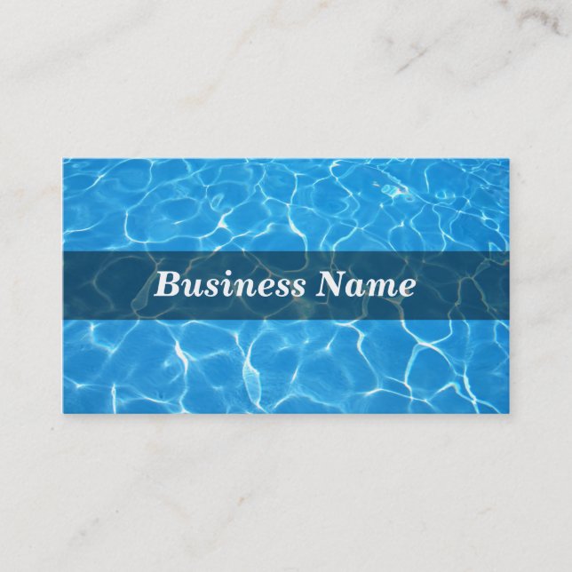 Crystal Clear Blue Water Business Card (Front)