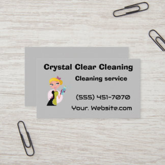 Crystal clear cleaning business card