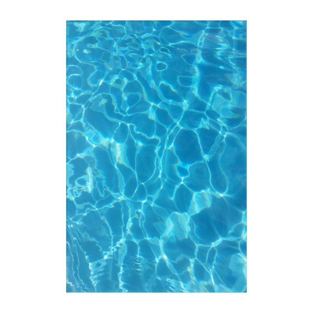 Crystal Clear Sky Blue Pool Water Acrylic Print (Front)