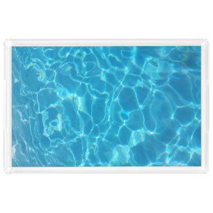Crystal Clear Sky Blue Pool Water Acrylic Tray