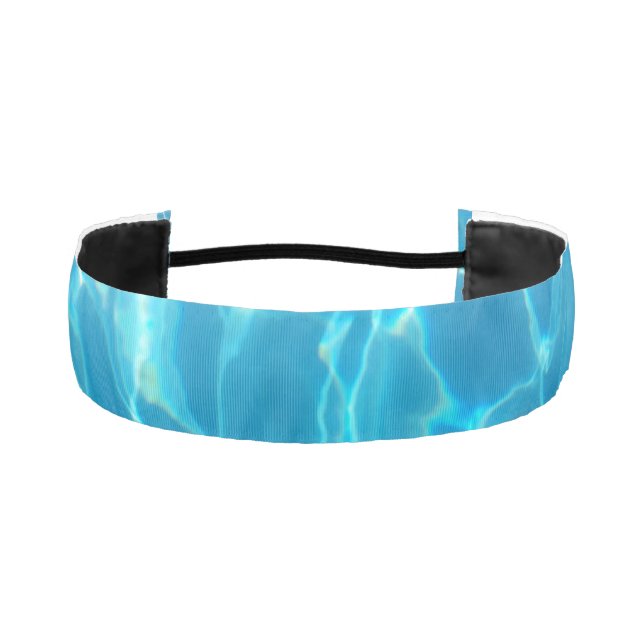 Crystal Clear Sky Blue Pool Water Athletic Headband (Front)
