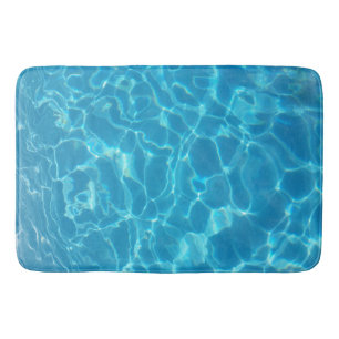 Crystal Clear Sky Blue Pool Water Bath Mat