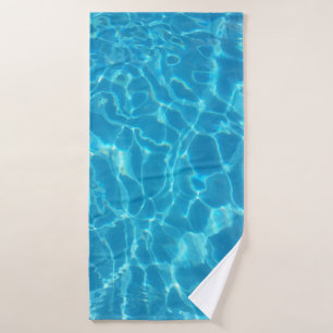 Crystal Clear Sky Blue Pool Water Bath Towel