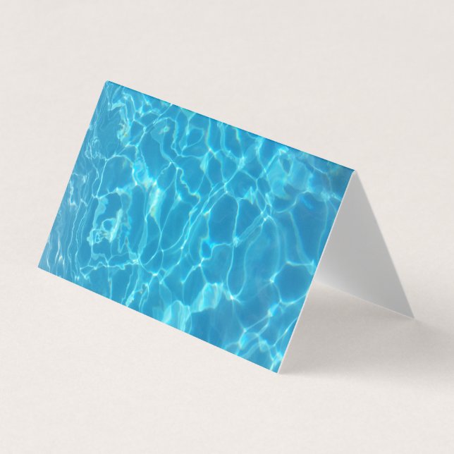 Crystal Clear Sky Blue Pool Water Business Card (Front)