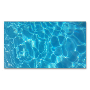 Crystal Clear Sky Blue Pool Water Business Card Magnet