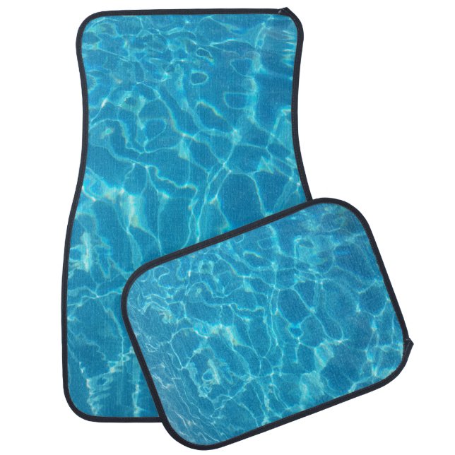 Crystal Clear Sky Blue Pool Water Car Floor Mat (Set)