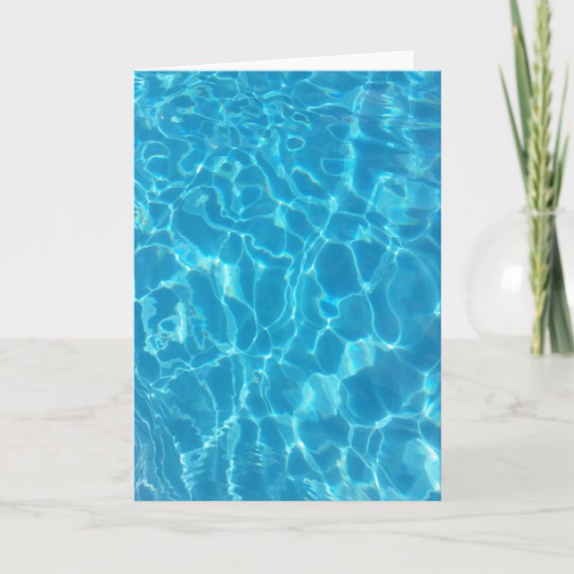 Crystal Clear Sky Blue Pool Water Card (Front)