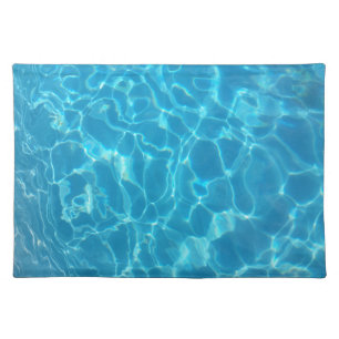 Crystal Clear Sky Blue Pool Water Cloth Placemat