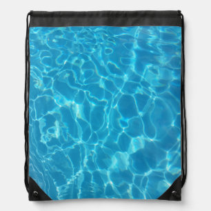 Crystal Clear Sky Blue Pool Water Drawstring Bag