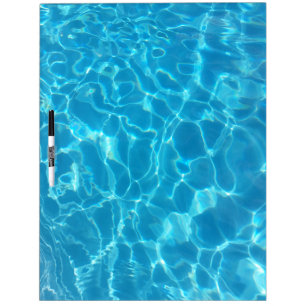 Crystal Clear Sky Blue Pool Water Dry Erase Board