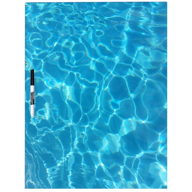 Crystal Clear Sky Blue Pool Water Dry Erase Board (Front)