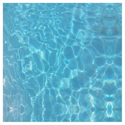 Crystal Clear Sky Blue Pool Water Fabric