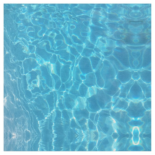 Crystal Clear Sky Blue Pool Water Fabric (Close Up)
