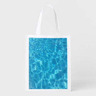 Crystal Clear Sky Blue Pool Water Grocery Bag