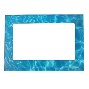 Crystal Clear Sky Blue Pool Water Magnetic Frame