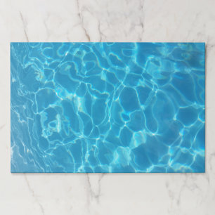 Crystal Clear Sky Blue Pool Water Paper Pad