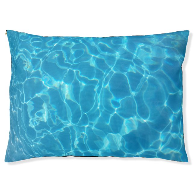 Crystal Clear Sky Blue Pool Water Pet Bed (Front)