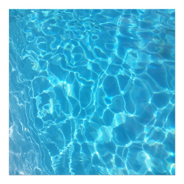 Crystal Clear Sky Blue Pool Water Photo Print (Front)