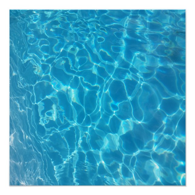 Crystal Clear Sky Blue Pool Water Poster (Front)