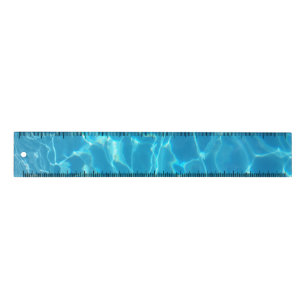 Crystal Clear Sky Blue Pool Water Ruler