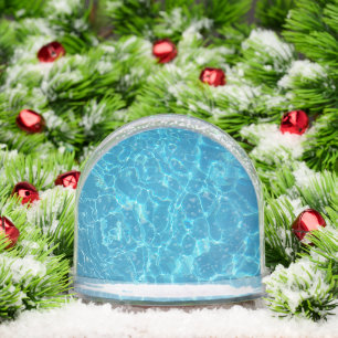 Crystal Clear Sky Blue Pool Water Snow Globe