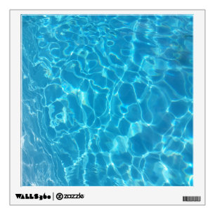 Crystal Clear Sky Blue Pool Water Wall Decal