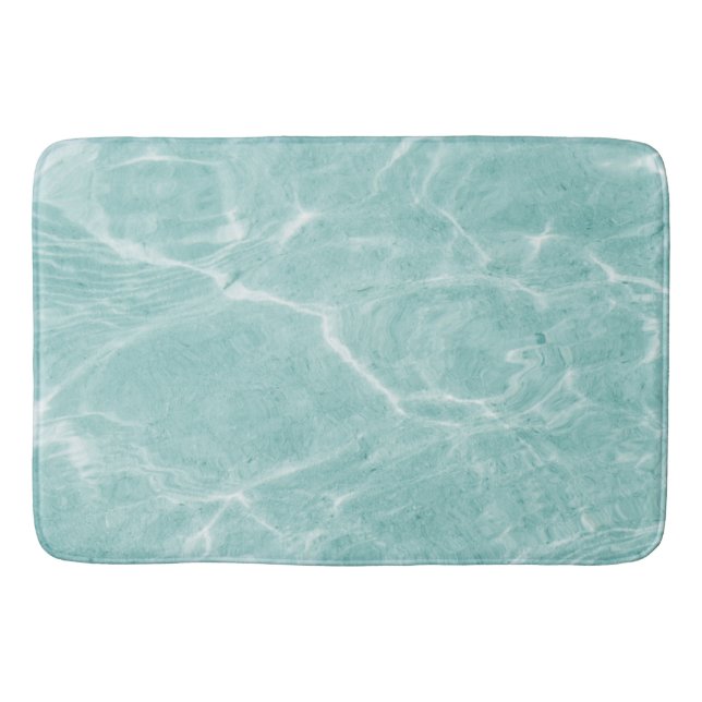 Crystal Clear Soft Turquoise Ocean Dream #2 #wall  Bath Mat (Front)