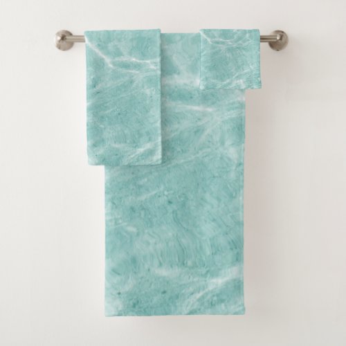 Crystal Clear Soft Turquoise Ocean Dream 2 wall  Bath Towel Set